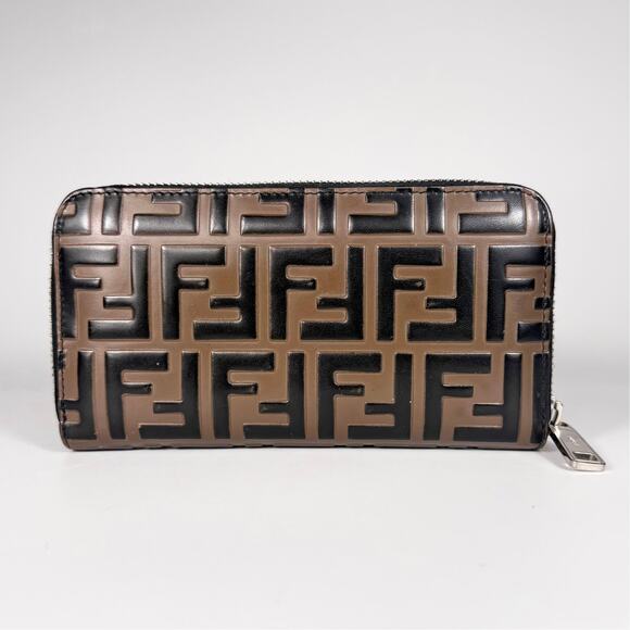 Fendi Monogram FF Leather Zip Around Wallet - Picture 3 of 11